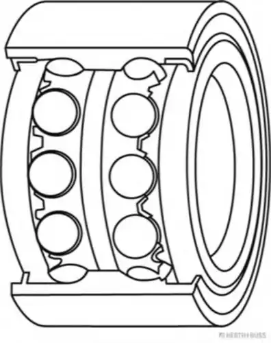 подшипник ступицы передней Maz J4703015 HERTH+BUSS