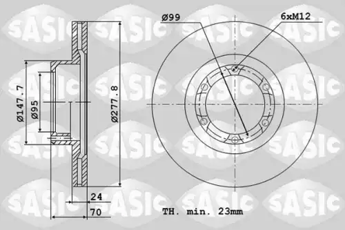 Тормозной диск SASIC 4004258J