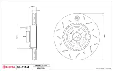 Тормозной диск BREMBO 59.E114.21