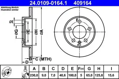 Тормозной диск ATE 24.0109-0164.1