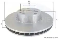 Тормозной диск COMLINE ADC1735V вентилируемый , передняя ось