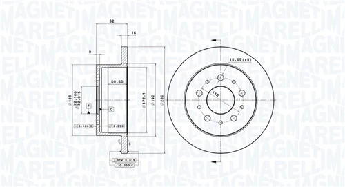 Тормозной диск MAGNETI MARELLI 360406023500