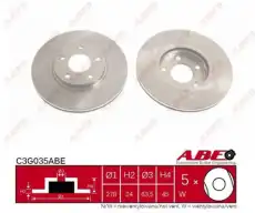 Тормозной диск ABE C3G035ABE