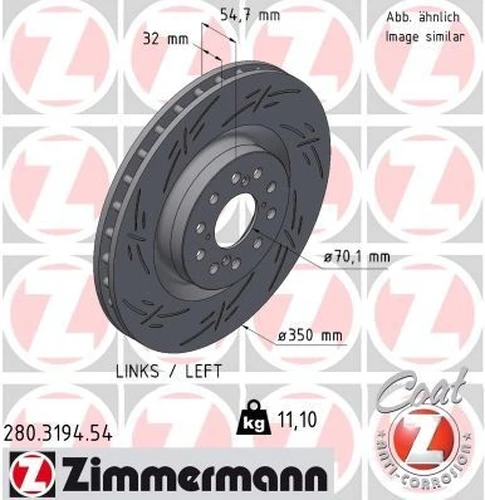 Тормозной диск ZIMMERMANN 280.3194.54
