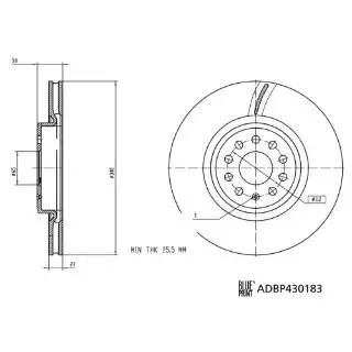 Тормозной диск ADBP430183 BLUE PRINT
