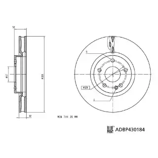 Тормозной диск ADBP430184 BLUE PRINT
