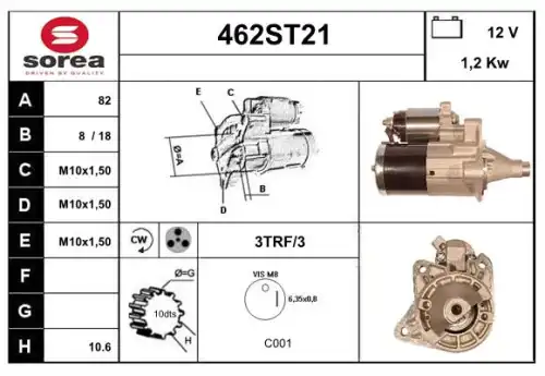 Стартер STARTCAR 462ST21