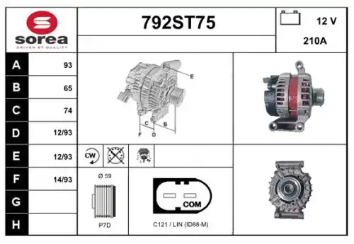 Генератор STARTCAR 792ST75