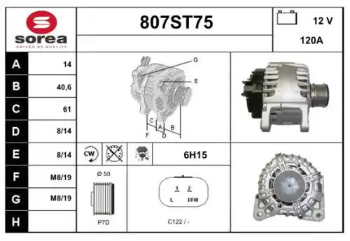 Генератор STARTCAR 807ST75
