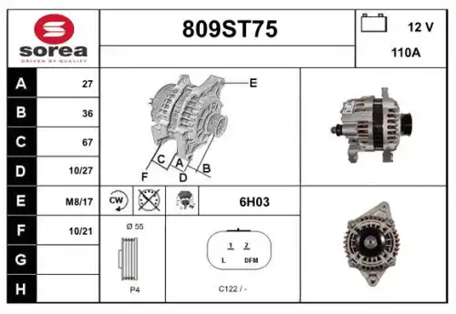 Генератор STARTCAR 809ST75