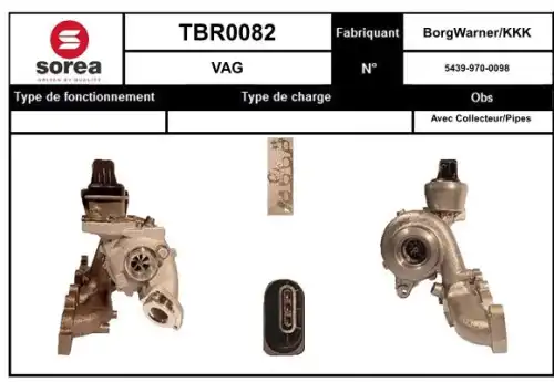 Компрессор, наддув TBR0082 STARTCAR