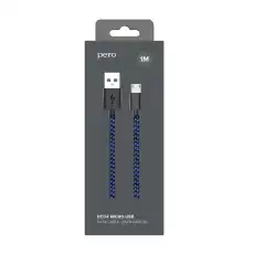 Кабель USB PERO DC-04 micro-USB, 2А, 1м, Blue-black 1598870