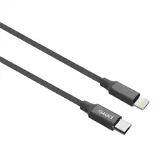 Кабель USB PERO DC-05 Type-C to Lightning, 3А, 2м, Black 1598882