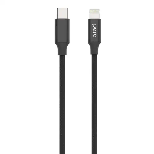 Кабель USB PERO DC-05 Type-C to Lightning, 3А, 2м, Black 1598882
