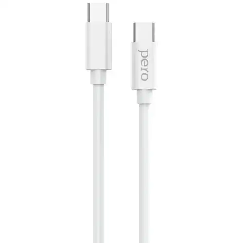 Кабель USB PERO DC-08 PD Type-C to Type-C, 1m, White 1598891