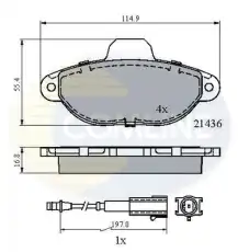 колодки дисковые торм. перед. Ren CBP21602 COMLINE