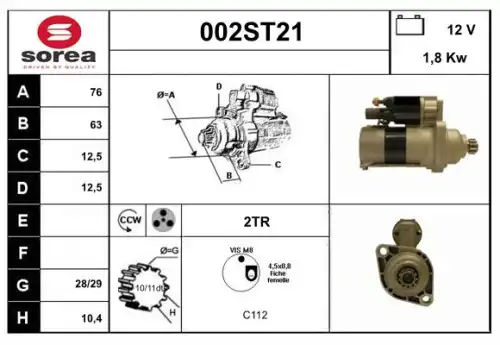 Стартер STARTCAR 002ST21