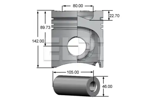Поршень LP181 2831 STD ELPI