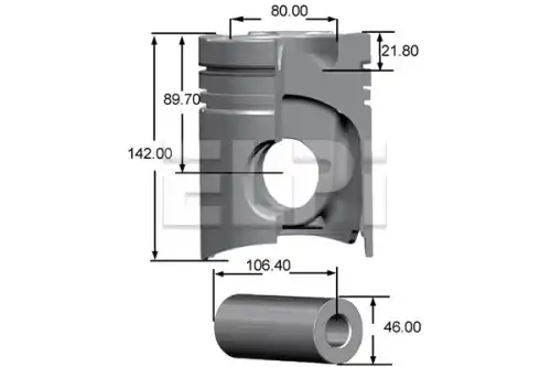 Поршень LP181 2832 STD ELPI