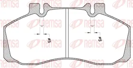 Тормозные колодки дисковые REMSA 245 20