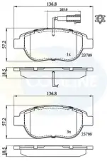 Тормозные колодки дисковые COMLINE CBP11038