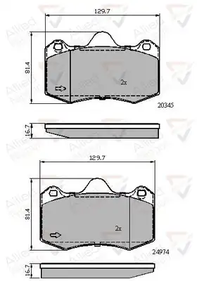колодки дисковые торм. перед. Seat ADB02107 COMLINE