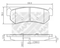 Тормозные колодки дисковые MAPCO 6812