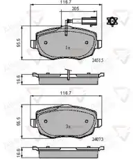 колодки дисковые торм. перед. Lanc ADB11601 COMLINE