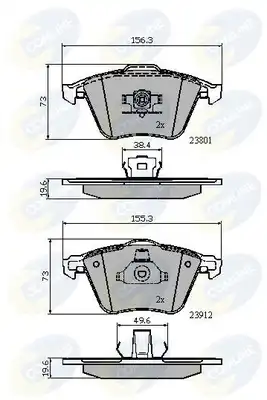 колодки дисковые торм. перед. Volv CBP01752 COMLINE
