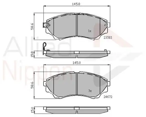 колодки дисковые торм. перед. Ford ADB32012 COMLINE