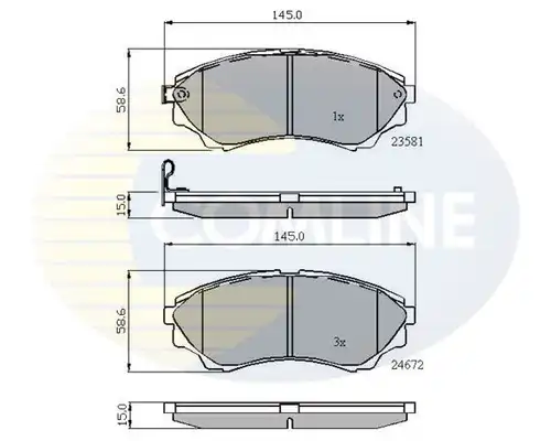 колодки дисковые торм. перед. Ford CBP32012 COMLINE