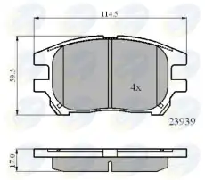 колодки дисковые торм. перед. Lexu CBP01212 COMLINE