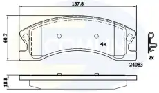 колодки дисковые торм. перед. Jeep CBP31202 COMLINE
