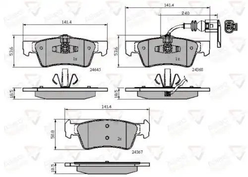 колодки дисковые торм. задн. VW ADB12015 COMLINE