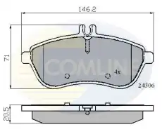 Тормозные колодки дисковые COMLINE CBP01786