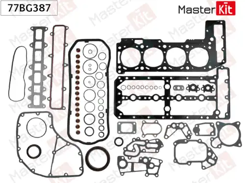 Комплект прокладок двигателя MASTERKIT 77BG387