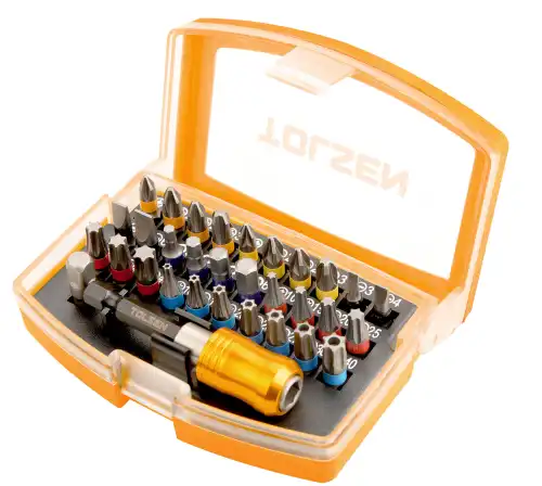 TOLSEN Набор вставок (бит) 1/4', PH, PZ, Hex, Torx, Slotted, 32 предмета TT20370