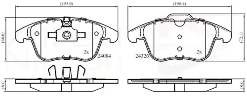 колодки дисковые торм. перед. Ford ADB06036 COMLINE