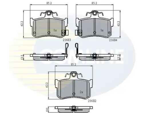 колодки дисковые торм. задн. Rov CBP3811 COMLINE