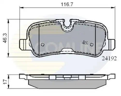 Тормозные колодки дисковые COMLINE CBP02021