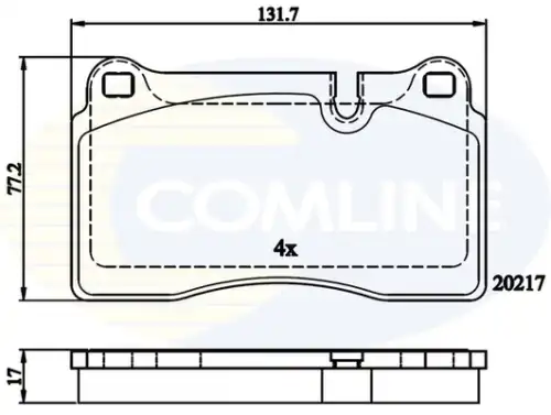 колодки дисковые торм. перед. LRov CBP06030 COMLINE