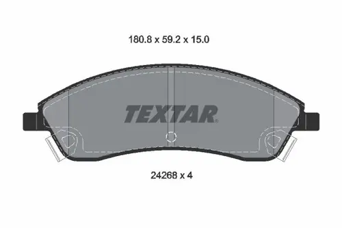 Тормозные колодки дисковые передняя ось TEXTAR 2426801