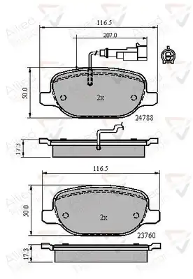 колодки дисковые торм. задн. AR ADB11769 COMLINE