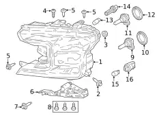 HEADLAMP ASY KL3Z13008P FORD