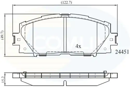Тормозные колодки дисковые COMLINE CBP06014