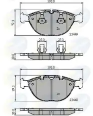 колодки дисковые торм. перед. BMW CBP01609 COMLINE