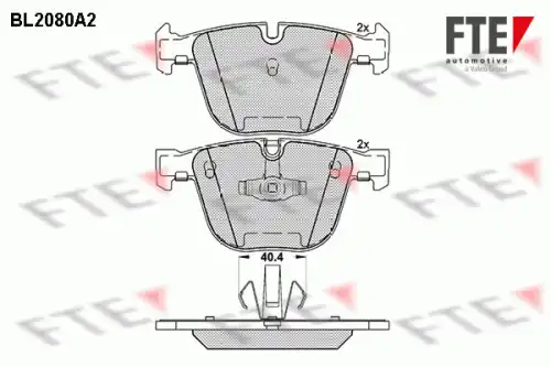 Тормозные колодки дисковые FTE BL2080A2
