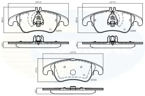 Тормозные колодки дисковые COMLINE CBP06037