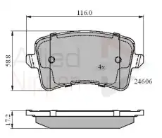 колодки дисковые з. Audi ADB01709 COMLINE