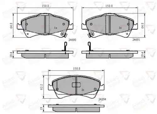 колодки дисковые п. Toyo ADB31799 COMLINE